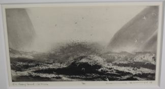 Norman Ackroyd (born 1938) signed limited edition (9/90) etching seascape On Soay Sound St. Kilda (