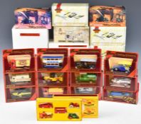 Twenty two Matchbox Models of Yesteryear and similar diecast cars, trucks and fire engines, all in