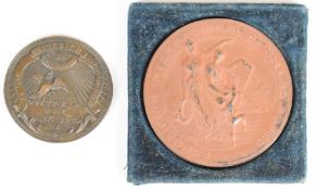 1910 Chile centenary exposition medallion, diameter 6cm, together with a Frederick the Great