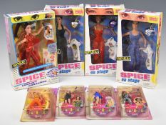 Eight Spice Girls dolls and action figures by Galoob and Toymax.