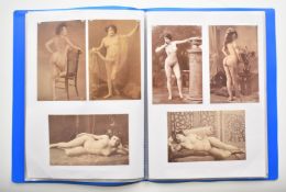 Thirty nine various sepia French glamour postcards