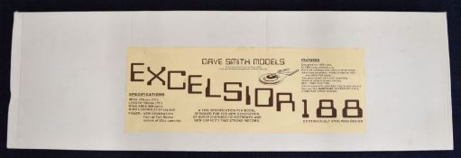 Dave Smith Models Excelsior 188 model aircraft kit to suit radio control, wing span 188cm, in