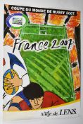 France 2007 Rugby World Cup poster signed by the England Rugby team including Jonny Wilkinson, Steve