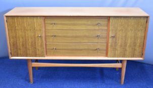 Gordon Russell of Broadway mid century modern / Arts & Crafts sideboard with three straight