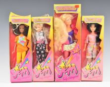 Four Hasbro Jem and the Holograms dolls comprising Starlight Girls Ba Nee 4213, Ashley 4211, Krissie