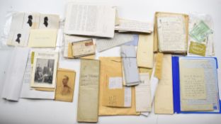 Substantial archive of letters, ephemera and research relating to the Hammond family, the tree