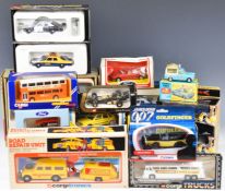 A collection of vintage and modern Corgi diecast model cars to include Ford Sierra 299, Walls Ice
