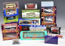 A collection of diecast model cars, trucks and lorries manufacturers include Corgi, Dinky, Road
