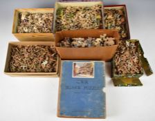 Six vintage jigsaw puzzles by GWR, Tucks and Zigzag to include Battle of Waterloo, Map of London and