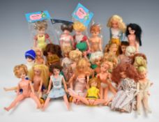 A collection of Sindy copy or 'clone' dolls from the 1960/70's, some with clothing and 3 in original