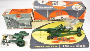 Britains 1:32 scale diecast model 155mm gun 9745 together with a 18