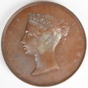 Victorian East Indian Railway bronze medallion, dated 1860, diameter 72mm