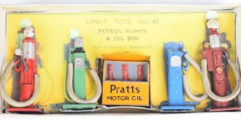 Dinky Toys diecast model Petrol Pumps, 49, in original outer box with reproduction insert.