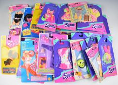 Forty Hasbro Sindy clothing and accessory sets all in original packaging.
