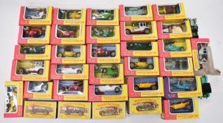Thirty two Lesney Matchbox Models of Yesteryear diecast model cars to include Y3 1910 Benz