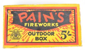 Pain's Fireworks outdoor box, dated 1951 to end, length 22cm