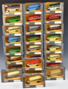 Twenty-six Corgi Classics diecast model Bedford type OB coaches or buses, liveries include Wallace