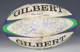 Gilbert official Challenge Cup 2001 Rugby League Match Ball, signed by Bradford Bulls and St