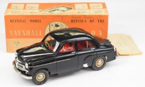 Victory Models 1:18 scale battery operated Vauxhall Velox with black body, red interior and silver