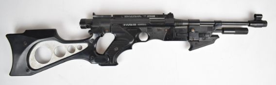 KHC Thunderbolt bolt-action take down airsoft rifle with skeleton stock and fixed sights, NVSN.