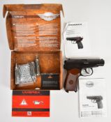 Umarex The Spirit of Legends Makarov .177 CO2 air pistol with chequered faux wood grips and fixed
