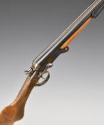 El Chimbo .410 side by side folding poacher's shotgun with chequered semi-pistol grip and forend,