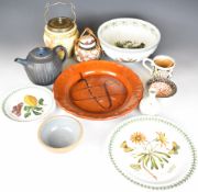 Portmeirion ceramics, studio pottery including Robin Wade, Bourton on the Water teapot, Chinese