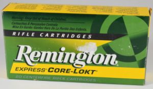 Twenty .243 Remington 100g rifle cartridges, in original box. PLEASE NOTE THAT A VALID RELEVANT