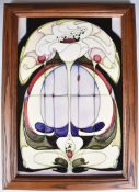 Moorcroft pottery limited edition 66/250 plaque by Emma Bosson with Art Nouveau / lily decoration,