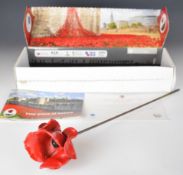 Paul Cummins 'Blood, Swept Lands and Seas of Red' ceramic poppy, one of a limited edition made for