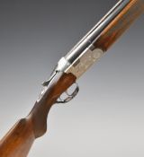 Beretta S56E 12 bore over under ejector shotgun with named and engraved locks, engraved underside,