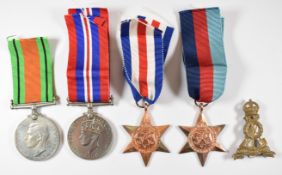 British Army WW2 medals comprising 1939 / 1945 Star, France & Germany Star, Defence Medal and War