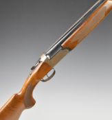 Lincoln 12 bore over and under ejector shotgun with engraved locks, underside, trigger guard and