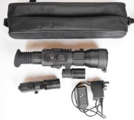 Yukon Sightline N470 infrared night vision rifle scope with Pulsar X850 IR illuminator, in