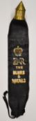 British Army Blues and Royals leather guidon cover with retailer's label for Hobson & Son (London)