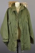 Royal Air Force cotton and nylon parka by Peerless Garments Ltd, dated July 1974, size 9 x long x