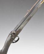 Connecticut Valley Arms Bobcat .36 percussion hammer action rifle with adjustable sights, engraved