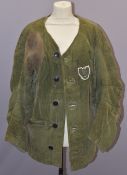 Walter Gehmann corduroy target shooting jacket with Dorset County Team embroidered badge, size 50.