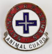 WW2 National ARP Animals / Animal Guard enamel badge, Vaughtons Ltd, Birmingham and number 724 to