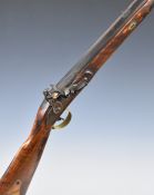 Italian .58/ 24 bore flintlock musket with fixed sights, brass trigger guard, butt plate and mounts,