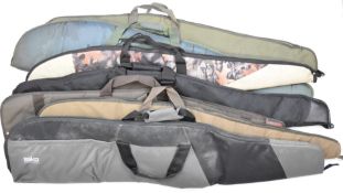 Seven various padded shotgun, rifle or air rifle slips including Sako, X3M1 and HSF.