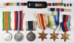 WW2 Royal Navy medal group of six comprising 1939/1945 Star, Atlantic Star with clasp for France &