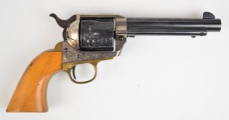 Adler Model 1873 .22 blank firing revolver with engraved cylinder, frame, hammer and 5.5 inch