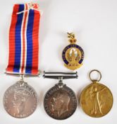 British Army WW1 medal pair comprising War Medal and Victory Medal named to 194081 Cpl F W