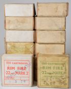 One-thousand-four-hundred .22rf Mark 1 and 2 Target rifle cartridges, all in original boxes.