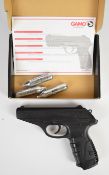 Gamo P-25 Blowback .177 CO2 air pistol with composite grips and fixed sights, serial number