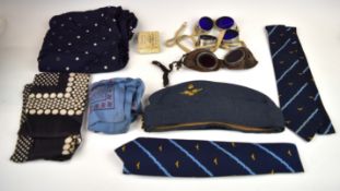 WW2 Royal Air Force side hat retailed by Hamilton Uniform Cap Company Ltd and ephemera including