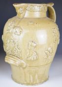 Large Victorian stoneware jug / pitcher with Royal coat of arms, probably commemorating the marriage