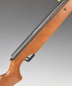 Cometa Model 300 .22 air rifle with semi-pistol grip, raised cheek piece and adjustable sights,