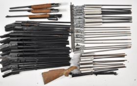 A very large collection of Daisy and other air rifle parts including stocks, barrels, actions,